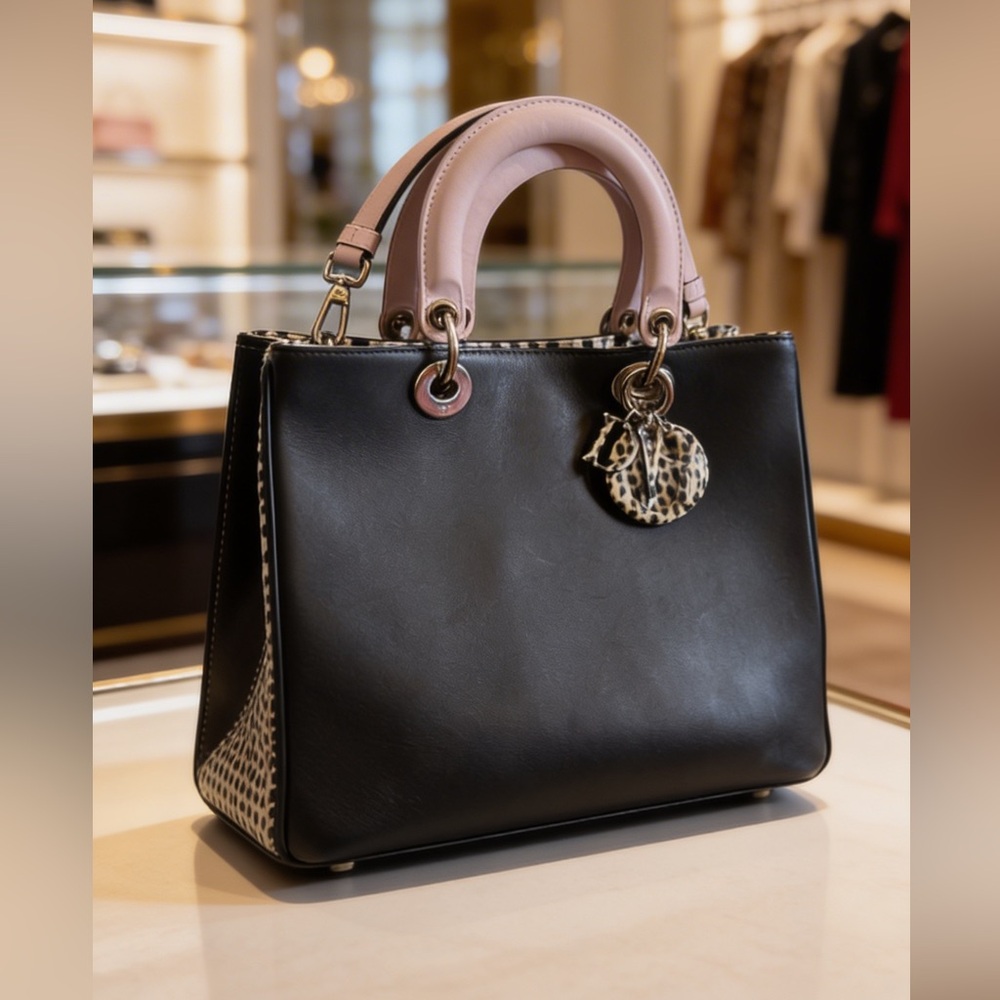 Diorissimo Tote Bag Python and Bullcalf Leather